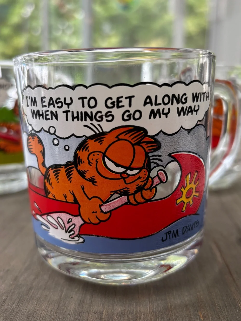 Garfield vintage glass